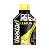 ISOSTAR – Gel Energy Zitrone – Sport-Energiegel mit Kohlenhydraten, Quelle für Vitamin B1 und C – Laufen, Radfahren und Trailrunning – 35 g