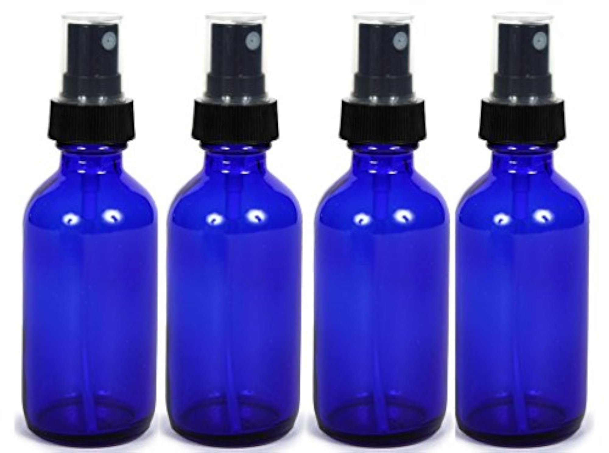 Cobalt Blue Glass Spray Bottle 4 Pack, 2 Oz