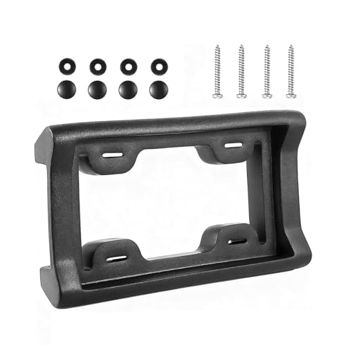 Zpana Car License Plate Bumper Guard, Rattle Proof License Plate Bracket Mount with Screws and Fasteners, Flexible Automotive Tag Holder Front Bumper Protector, Universal for Vehicles