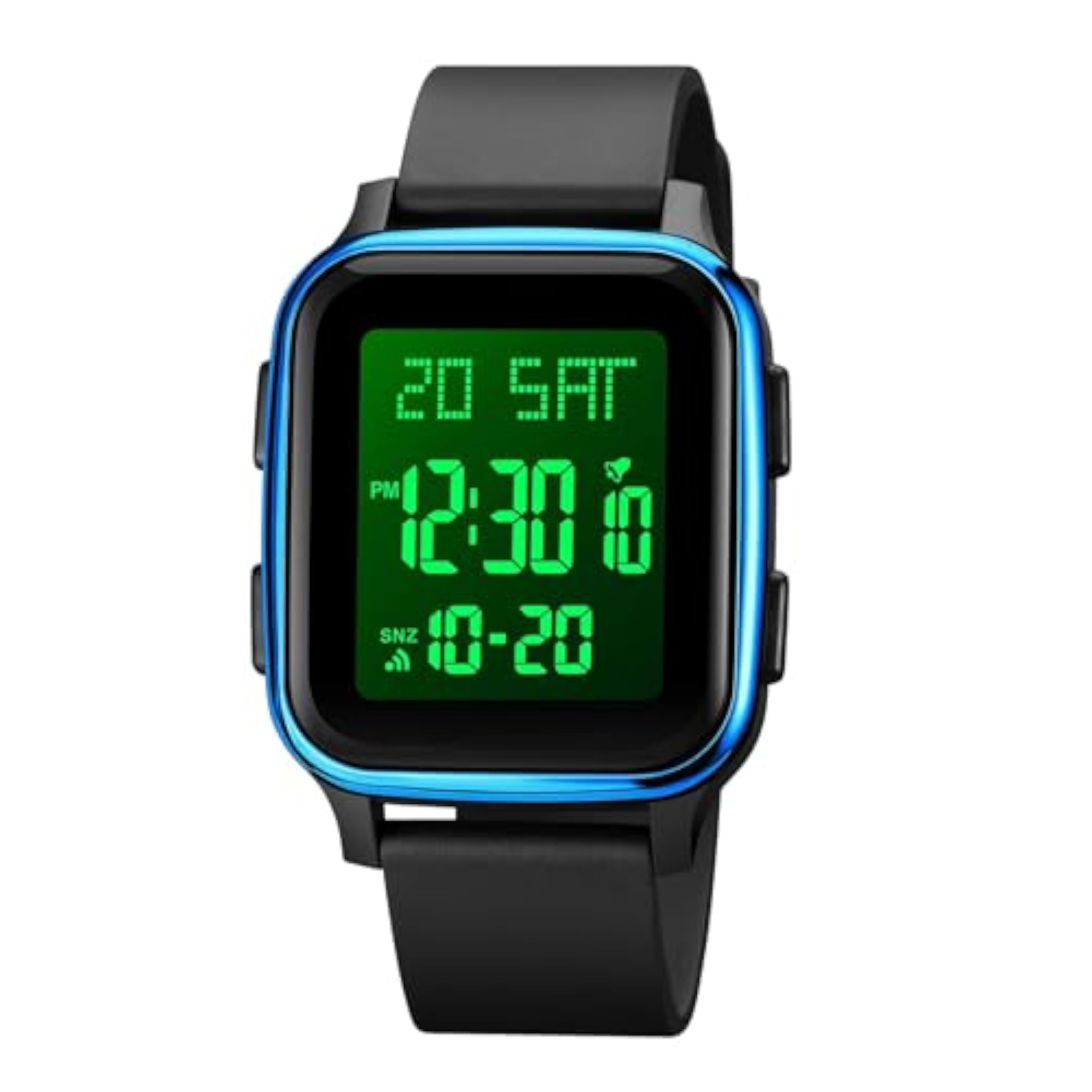 Genérico Reloj Deportivo Digital LED - Reloj De Pulsera Unisex Luminoso Resistente Al Agua | Cronómetro De Zona Horaria con Grande | De Viaje De Trabajo Diario Al Aire Libre