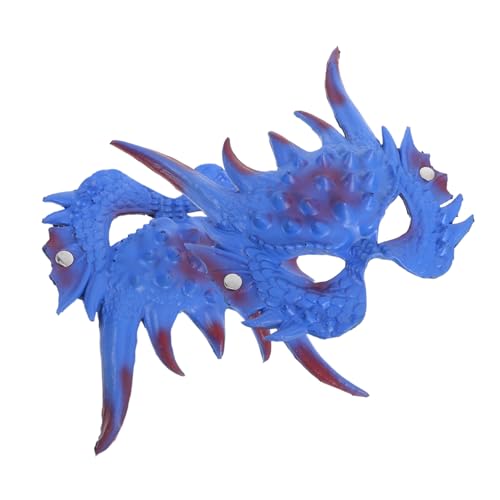 Masque de dragon bleu confortable et léger pour fête et cosplay réussi