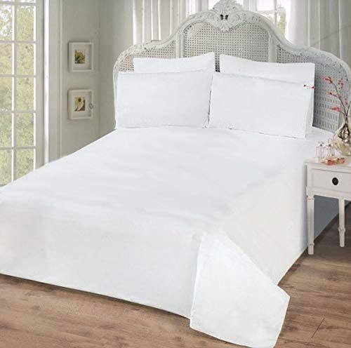 NP Yunlong Cotton Solid Pattern Duvet Cover Set, 6 Pieces, White