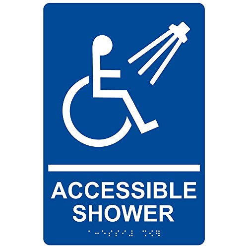 Signalétique douche accessible en braille pour l'autonomie des usagers
