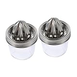 VICASKY 2 Stück Zitronenpresse Manueller Handpress Saftpresse für Orangen und Zitronen Langlebiger...