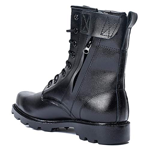 Wygwlg Mens Combat Boots Desert Military Tactical Boots Trekking Training Shoes Durable Safety Shoes High Top Black2