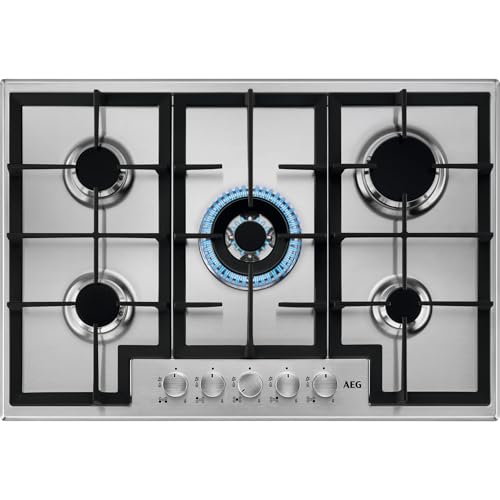 AEG Slim Line HGB75400SM gaskookplaat, 75 cm, 5 branders, roestvrij staal