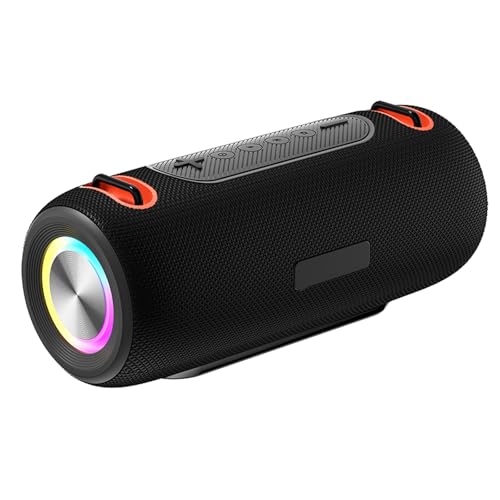 INMOZATA Portable Bluetooth Speaker Wireless with 30W Stereo Sound Enhanced Bass, IPX7 Waterproof Speaker, 20H Playtime, TWS Pairing, 4 RGB Lights, Portable Speaker for Home, Party, Outdoor, Travel