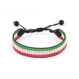 FAHARI Kuwait Flag Bracelet: Handmade, Adjustable Beaded Boho & Unisex