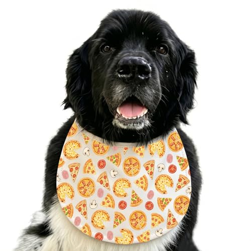 Imagen de Babero ajustable XL para perros de pizza para razas grandes y gigantes