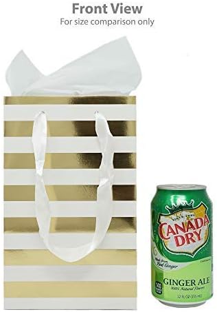 Miniatura 4 de Chloe Elizabeth Bolsas de regalo de papel para todos los eventos y fiestas con asas de cinta de satén + papel de seda decorativo, 12 unidades