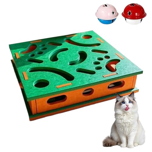 Tiragraffi Limanoiglie Gatti, Tagliaunghie Silenzioso Interattivo, Con Tiragraffi Puzzle In Feltro E Pallina Con Sonaglio, Per Toelettatura, Gioco, Protezione Divano, Tappeto, Mobili, Per
