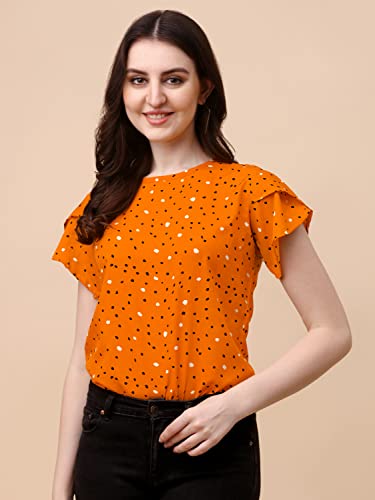 Image of Wedani Women's Casual Short Sleeves Round Neck Foral Regular Fit Top