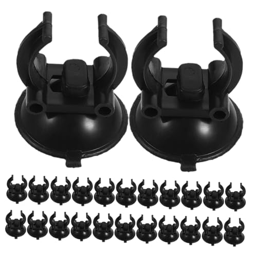 HOMOBABE 30個 水族館吸盤クリップ 耐水ポリマー製 水槽ホース固定具 ヒーター管 エアチューブ対応 滑り止め設計 簡単装着 魚用水管ホルダー