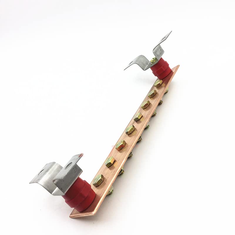 1pcs 4 * 40 * 300 Equipotential Busbar Room Tinned Copper Bar Grounding Busbar Earthing Bar