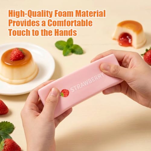 Image of PATPAT Pink Strawberry Butter Squishy Toys, Realistic Butter Stick