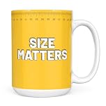 Mug Monster - Size Matters Giant Mug, Extra Large Jumbo Novelty Tea or Coffee Cup - Ceramic Coffee Mug / Cup, Gift for Men or Women, Extra Large and Giant Mug Available, 15oz White Mug