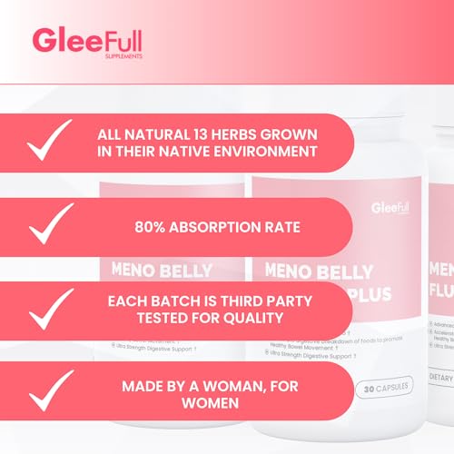 Image of GLEEFULL SUPPS Meno Belly Flusher Plus - 6 Bottles, Pink