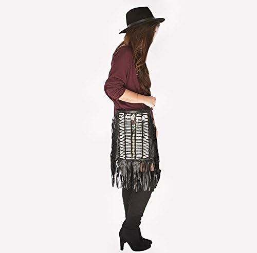 Boho Bag Square L| Real Leather | Fringe Purse | Bohemian Bags - Image 2