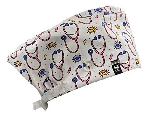 Weark Bonnet de santé pour homme et femme, infirmière dentaire médicale, poils longs Cover