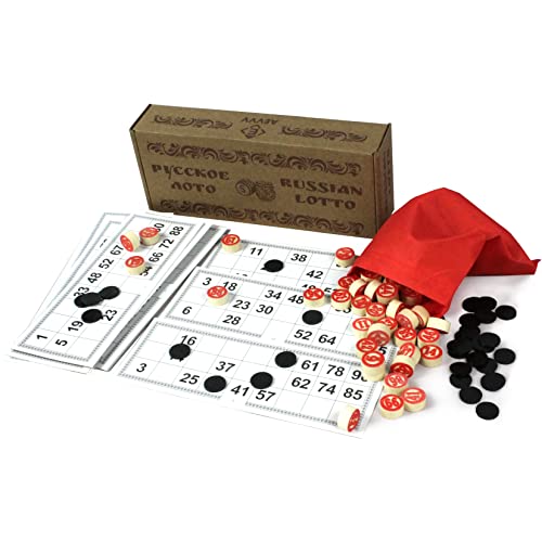 Russian Loto Family Board Games Russian Bingo Game for Adults