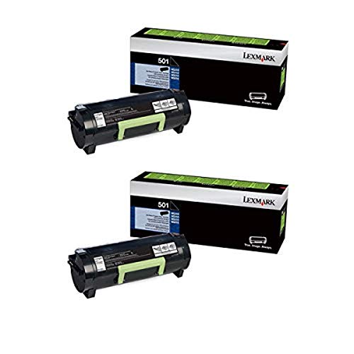 Lexmark 50F000G 500G MS310 MS410 MS510 MS610 Black Toner Cartridge 2-Pack en noir