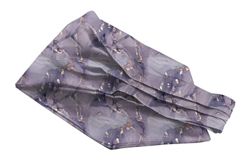 Image of BLACKSMITH Jacquard Microfiber Neckwear Ascot and Matching Pocket Square Set for Men