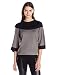 Knits by Hampshire Women's Cowl Neck-Sweater with Tipping