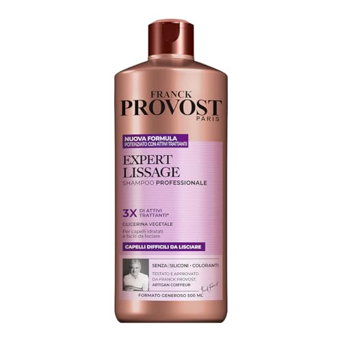 Immagine prodotto: Franck Provost, Expert Lissage, Shampoo Professionale Per Capelli Mossi, Effetto Idratante, Con Glierina Vegetale, 500 ml