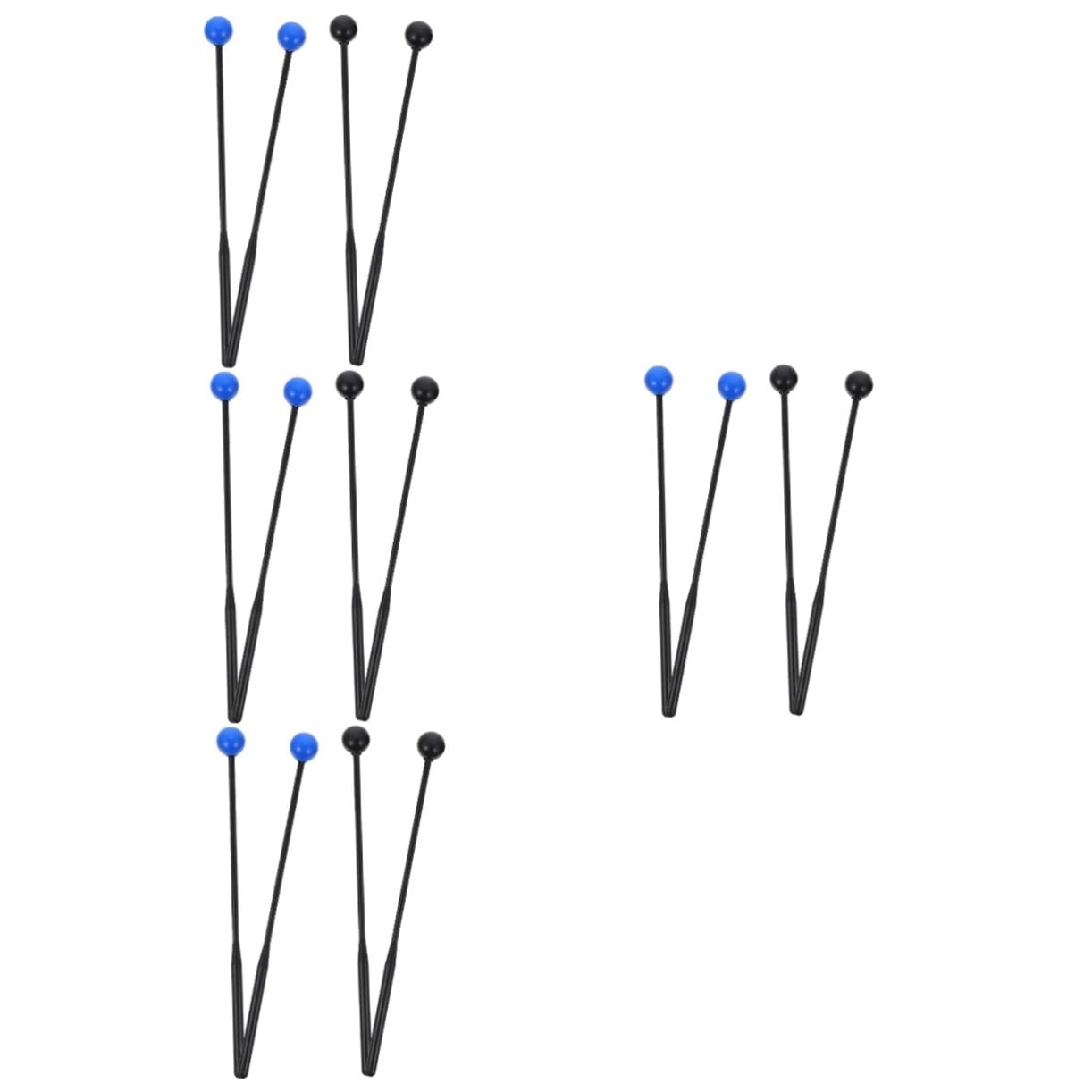 Beaupretty 8 Pares de Goma para Xilófono y Marimba con Mango Plástico Ergonómico Mallets de Percusión para Principiantes y Instrumento Musical Seguro y Fácil de Usar