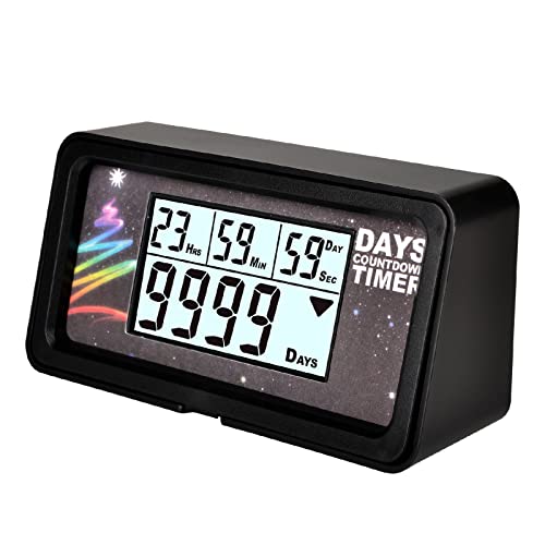 HonorMeet Temporizador de Actividad Digital, Seguimiento de Cuenta atrás/Arriba, Reloj de 12/24 Horas, Pantalla retroiluminada para Navidad, Año Nuevo, jubilación, Aniversario de Boda. (200C) Cover