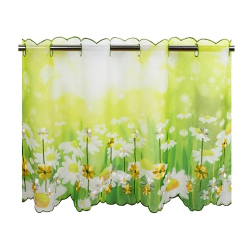 Delindo Lifestyle Scheibengardine Sommerwiese für die Küche,...