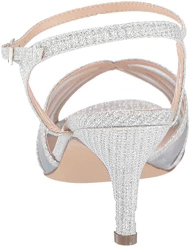 Paradox London Pink womens Helice Heeled Sandal, Silver, 9 US | Image 2