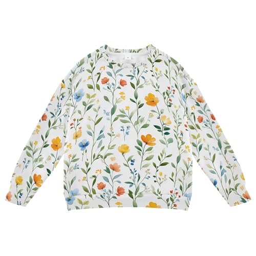 JUNZAN Flowers Cactus Bellflower Canna White Kids Boys Pullover Hoodie Fleece Kids Hoodies Boys Athletic 4T