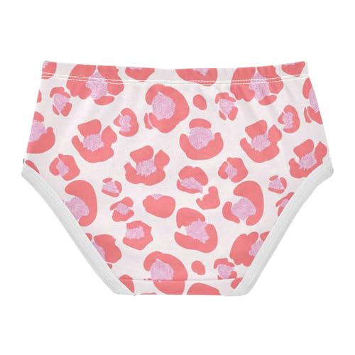 Pattern Toddler Underwear Floral 2t Cotton Panties for Girl Coral Pink Leopard Spots White Undies Kids Briefs2
