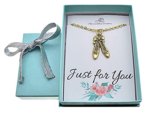 Ballet Necklace in Gold Plated Pewter 