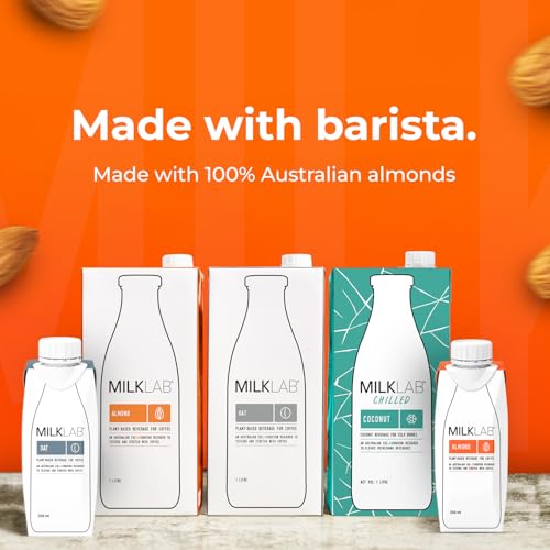 Image of MILKLAB Almond Barista Milk 1L | Made with 100% Aussie Almonds | Plant-Based Milk for Coffee | Smooth, Nutty & Velvety | Dairy-Free, Low Sugar, Gluten-Free | Cafe-Style Almond Milk for Home Baristas