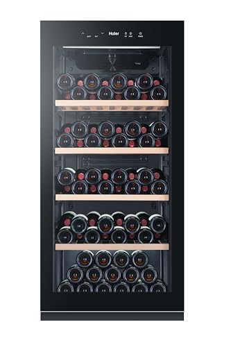 Haier HWS116GAE Refroidisseur de vin compresseur Pose libre Noir 116 bouteille(s)