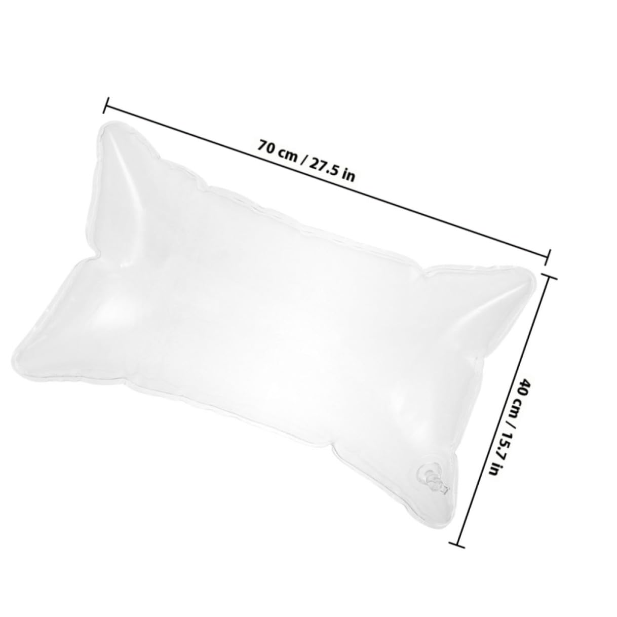 GALPADA Coussin Gonflable de Camping Transparent 40X70 CM Coussin d'Extérieur Portable et Réglable pour Soutien Dorsal Oreiller Léger et Résistant pour Randonnée Voiture et Jardin