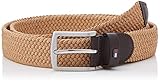 Maße: (B) 3,5 cm Tommy Hilfiger Herren Denton Elastic 3.5 Gürtel, Light Stone, 85 (Herstellergröße: 95)