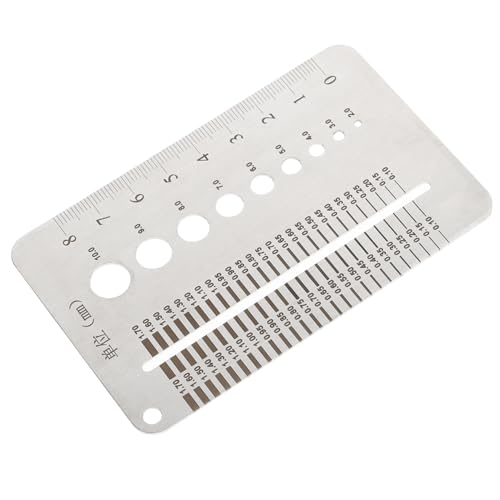 Cabilock Feeler Gauge and Straight Ruler for Gap Measurement Metric Tool Multi Functional Measuring Tool for Precision Drilling and Gapping