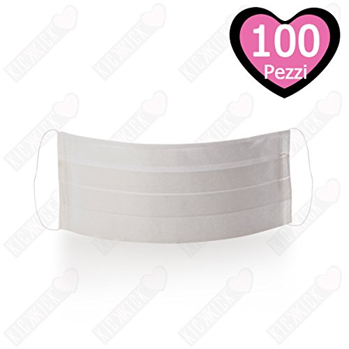 100 masques en papier 1 voile avec élastiques