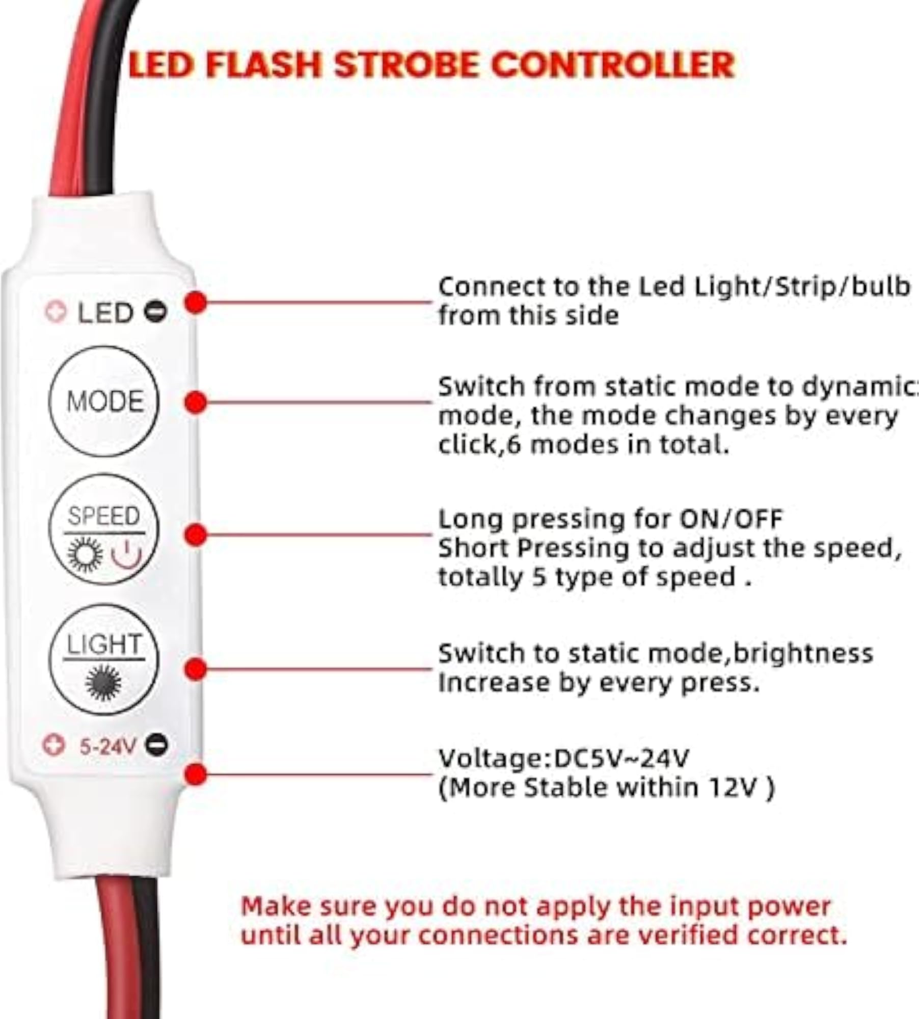 LED Strip Light Amplifier Controller