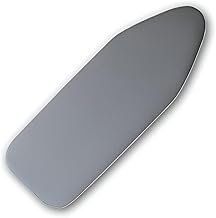 غطاء بساط الكي - بطانة لباد متينة 5 ملم لنعومة مثالية مع طبقة علوية من الألومنيوم عاكسة بلون فضي، غطاء فقط، مناسب تمامًا للألواح القياسية