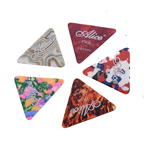 Alice 12 x Mediators Pour Guitares En Celluloid Triangle Equilatéral Picks .81mm AP600L - Les Beatles, Paul McCartney, John Lennon, RIngo Starr, George Harrison Alice 12 x Mediators Pour Guitares En Celluloid Triangle Equilatéral Picks .81mm AP600L