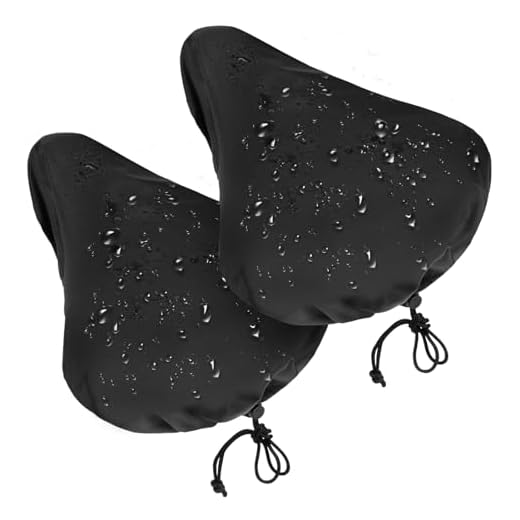 [2 Packs] Updated Water Protection Bike Seat Rain Cover with Drawstring, Rain and Dust Resistant