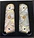 Compatible Replacement for 1911 Pearl Premium Grips Colt Gov. & Clones Taurus, S&W, Springfield, Rock Island MOP Full Size w/Eagle Medallion