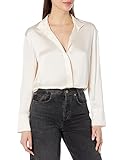 Vince Women's L/S Stand Collar Blouse, Chiffon, X-Large