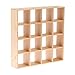1: 12 Dollhouse Miniature Wooden Storage Rack 16 Grid Shelves Doll House Wall Rack Bookshelf Display Dollhouse Furniture Accessories