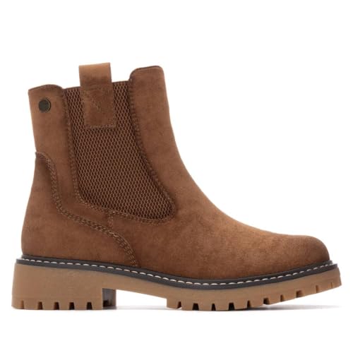 REFRESH   Botín Mujer Taupe   Calzado Cómodo y Versátil   Moda casual   Modelo 17302701 (Talla 38)