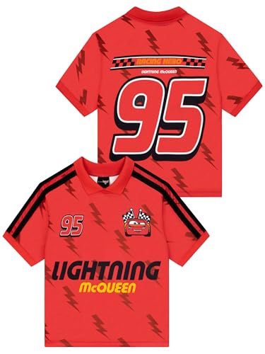 Disney Cars Football Shirt Lightning McQueen Kids Football Kits for Boys Boys Clothes Red 2-3 Years